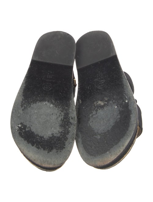 Chanel Interlocking CC Logo Satin Sandals