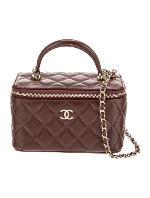 Chanel Small Top Handle Vanity Case w/ Chain