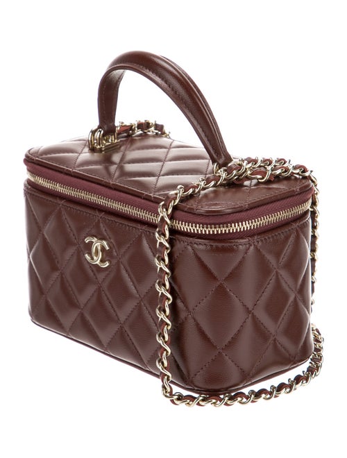 Chanel Small Top Handle Vanity Case w/ Chain