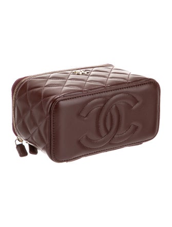 Chanel Small Top Handle Vanity Case w/ Chain