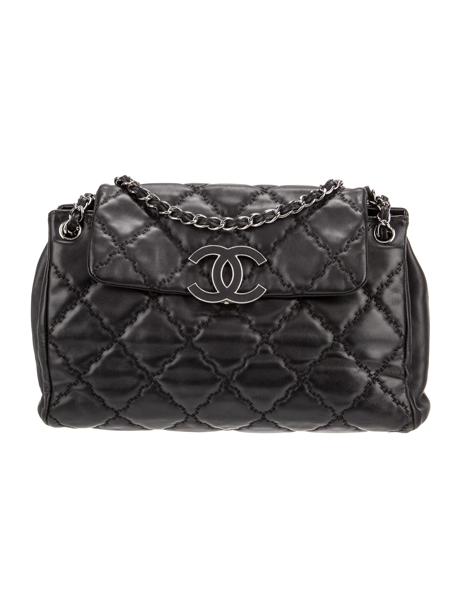 Chanel Large Double Stitch Hamptons CC Accordion Flap Bag