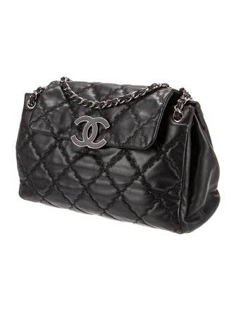 Chanel Large Double Stitch Hamptons CC Accordion Flap Bag