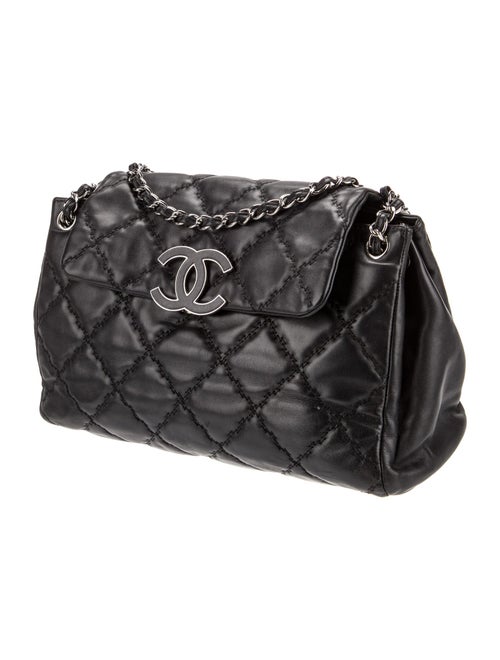 Chanel Large Double Stitch Hamptons CC Accordion Flap Bag