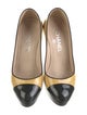 Chanel Interlocking CC Logo Patent Leather Pumps