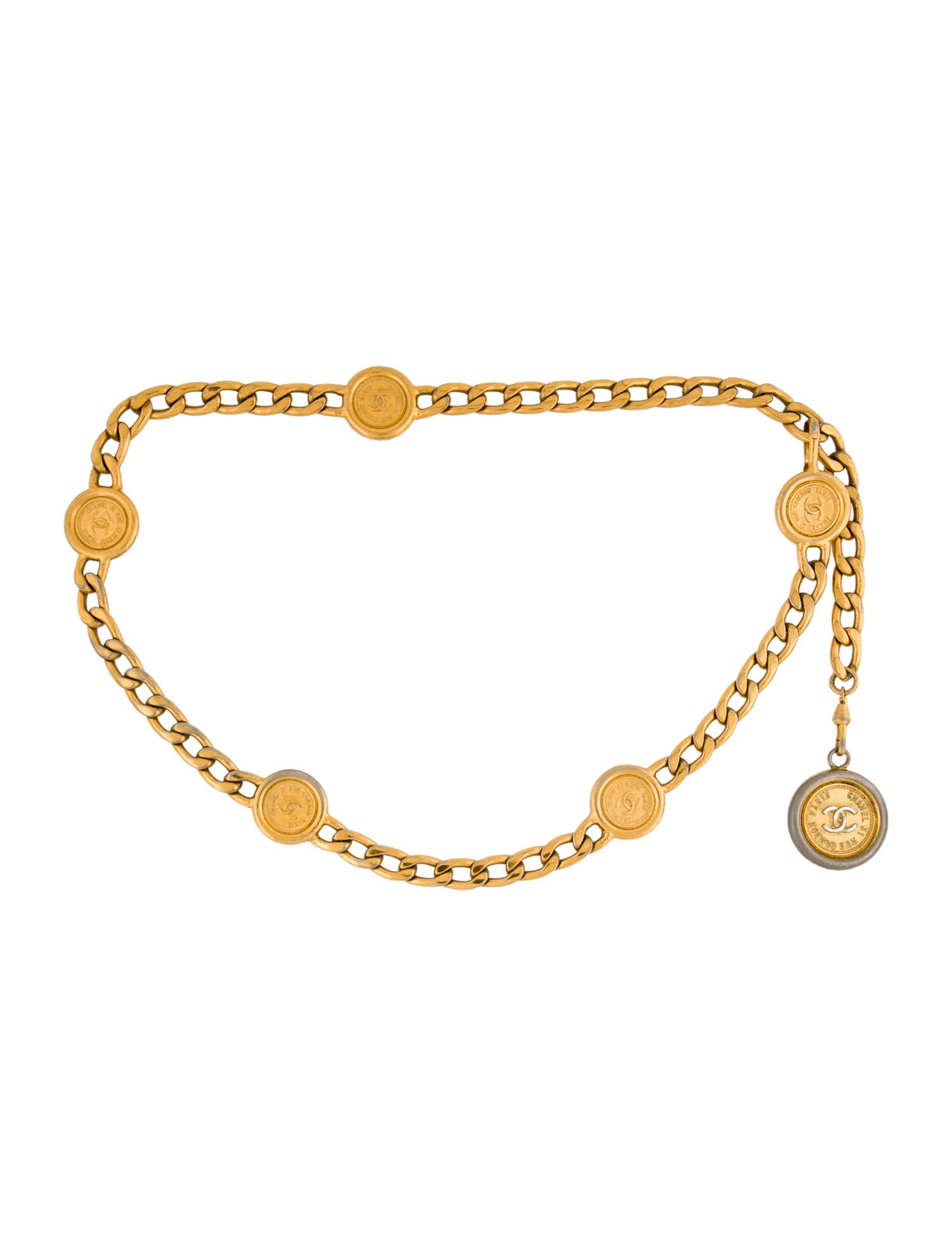 Chanel Interlocking CC Logo Skinny Waist Belt