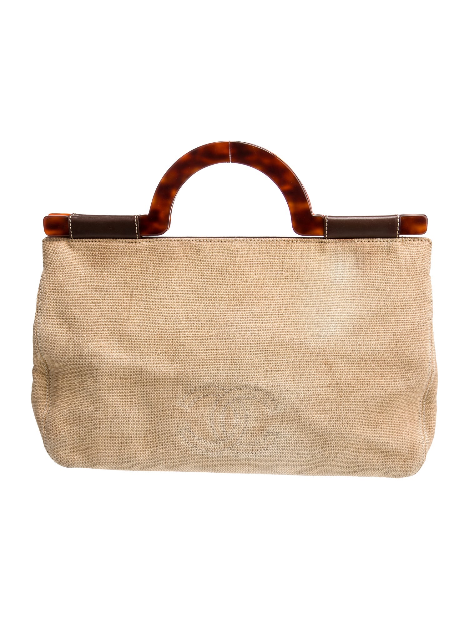 Chanel Raffia CC Handle Bag