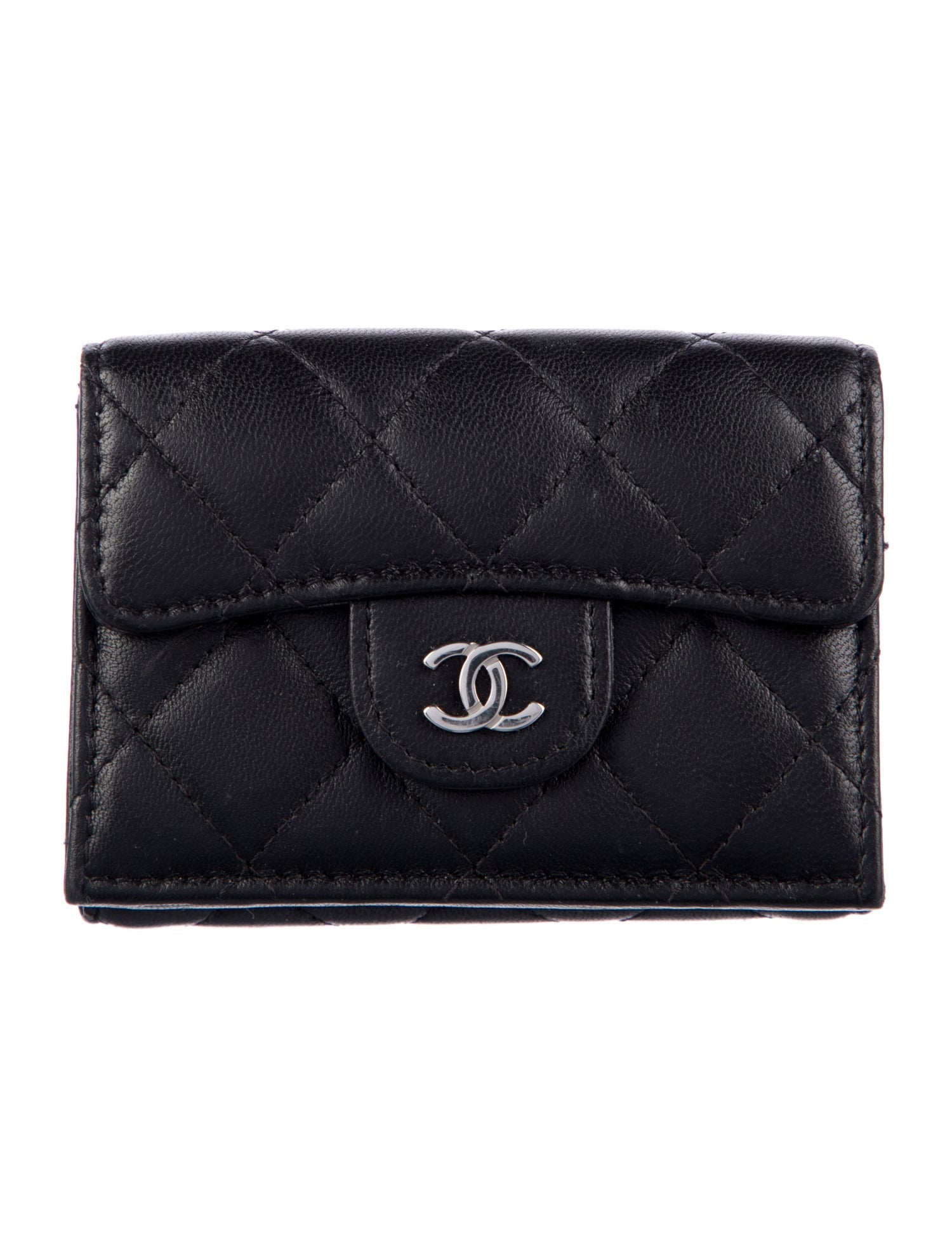 Chanel Trifold Interlocking CC Logo Trifold Wallet