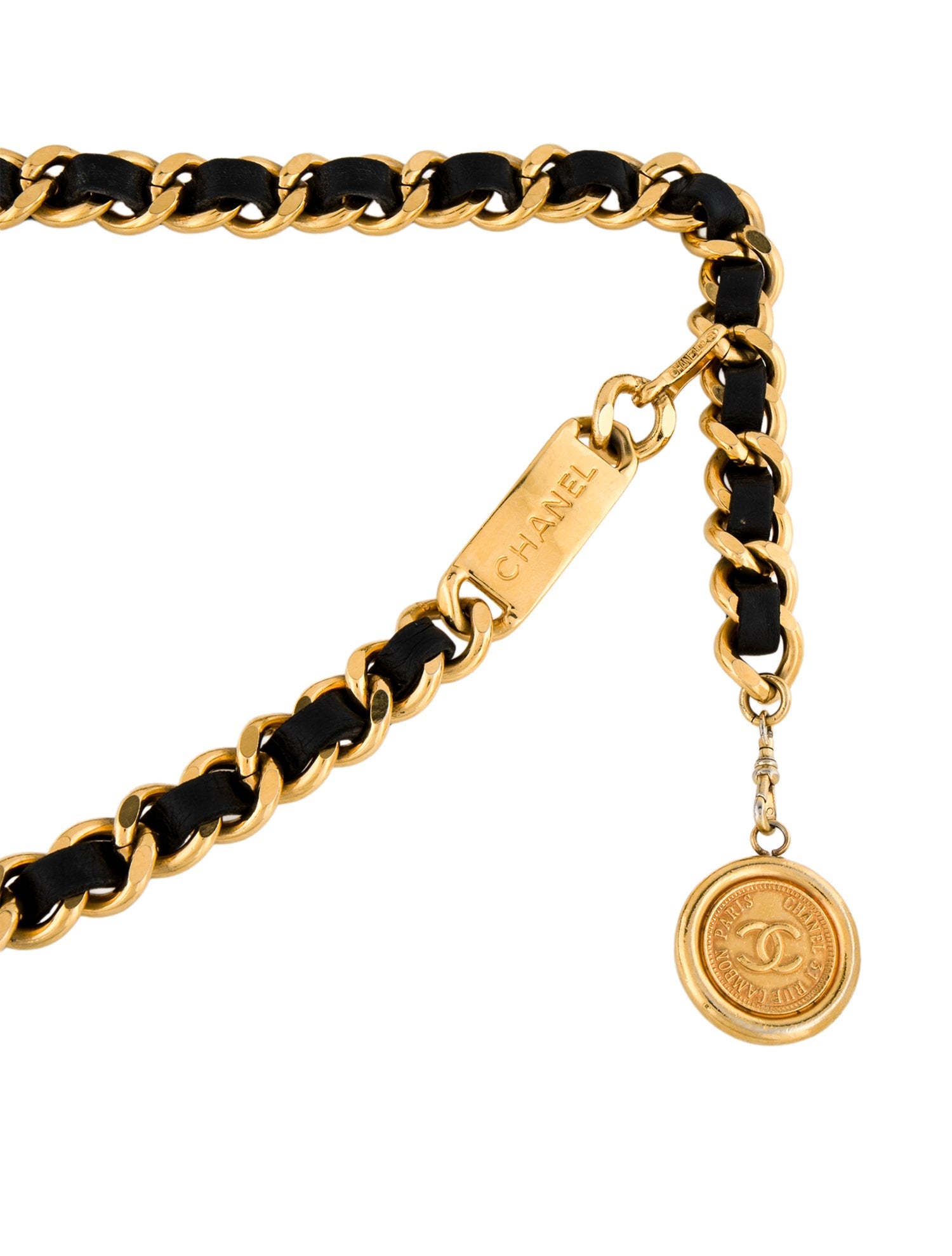 Chanel Vintage Interlocking CC Logo Waist Belt