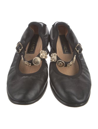 Chanel 2024 Interlocking CC Logo Mary Jane Flats