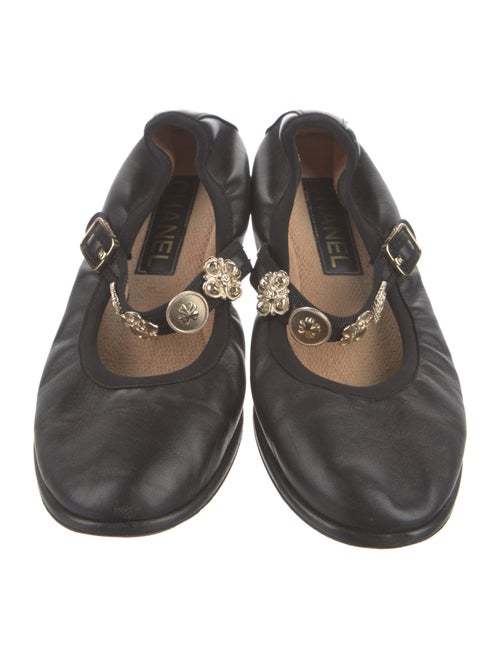 Chanel 2024 Interlocking CC Logo Mary Jane Flats