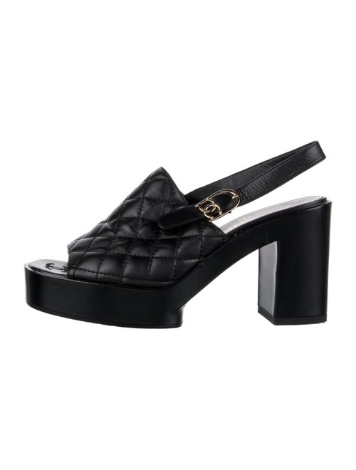 Chanel 2024 Interlocking CC Logo Slingback Sandals