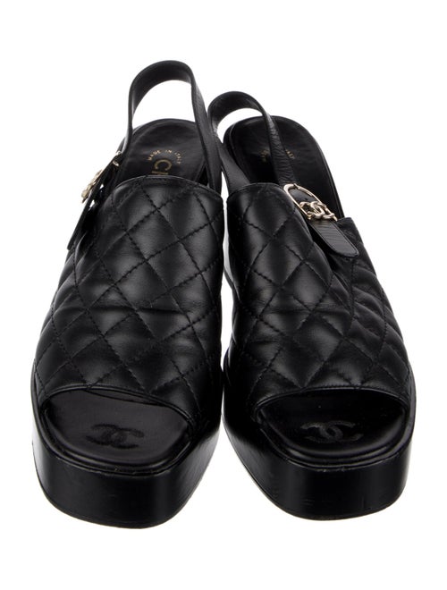 Chanel 2024 Interlocking CC Logo Slingback Sandals