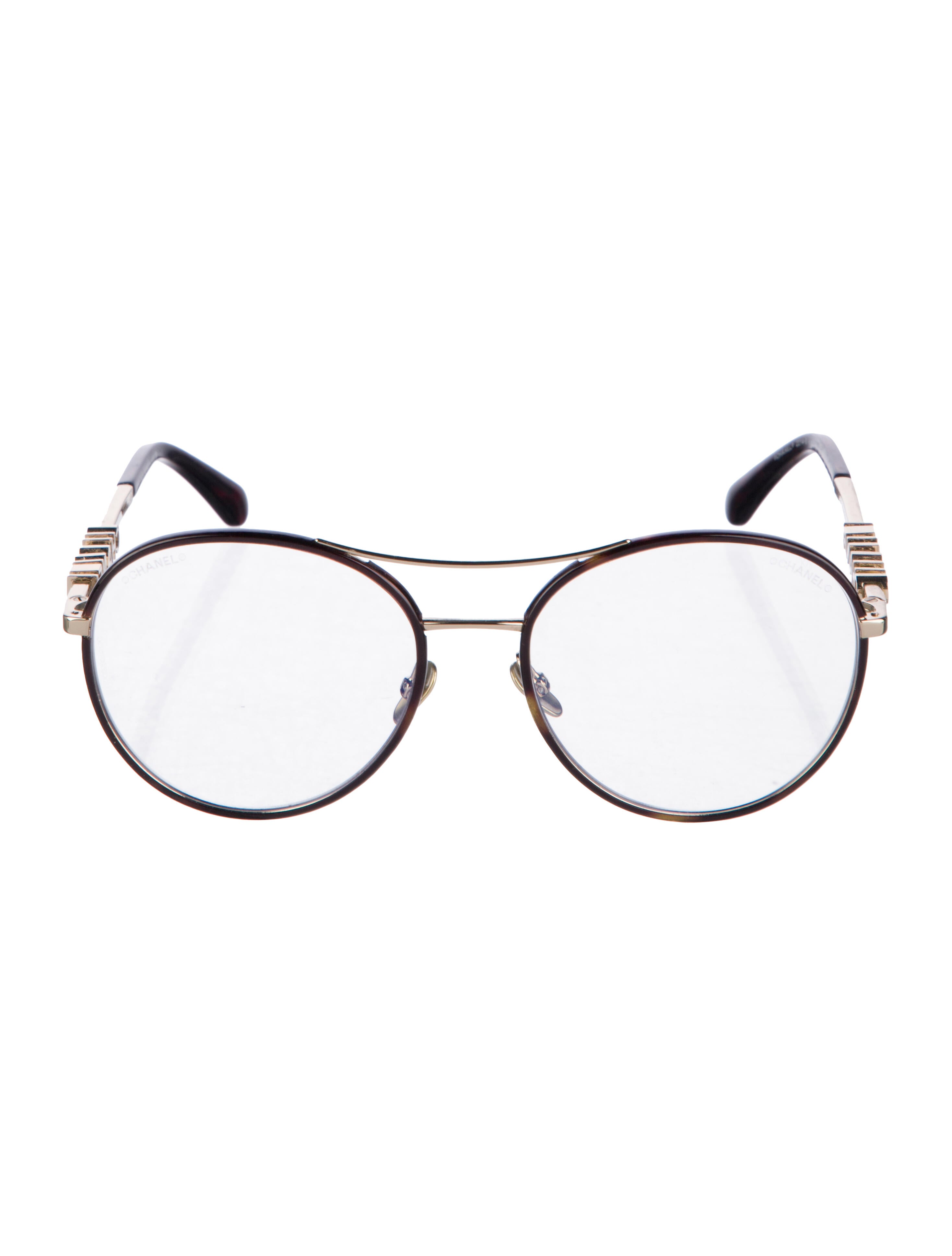 Chanel Interlocking CC Logo Round Eyeglasses