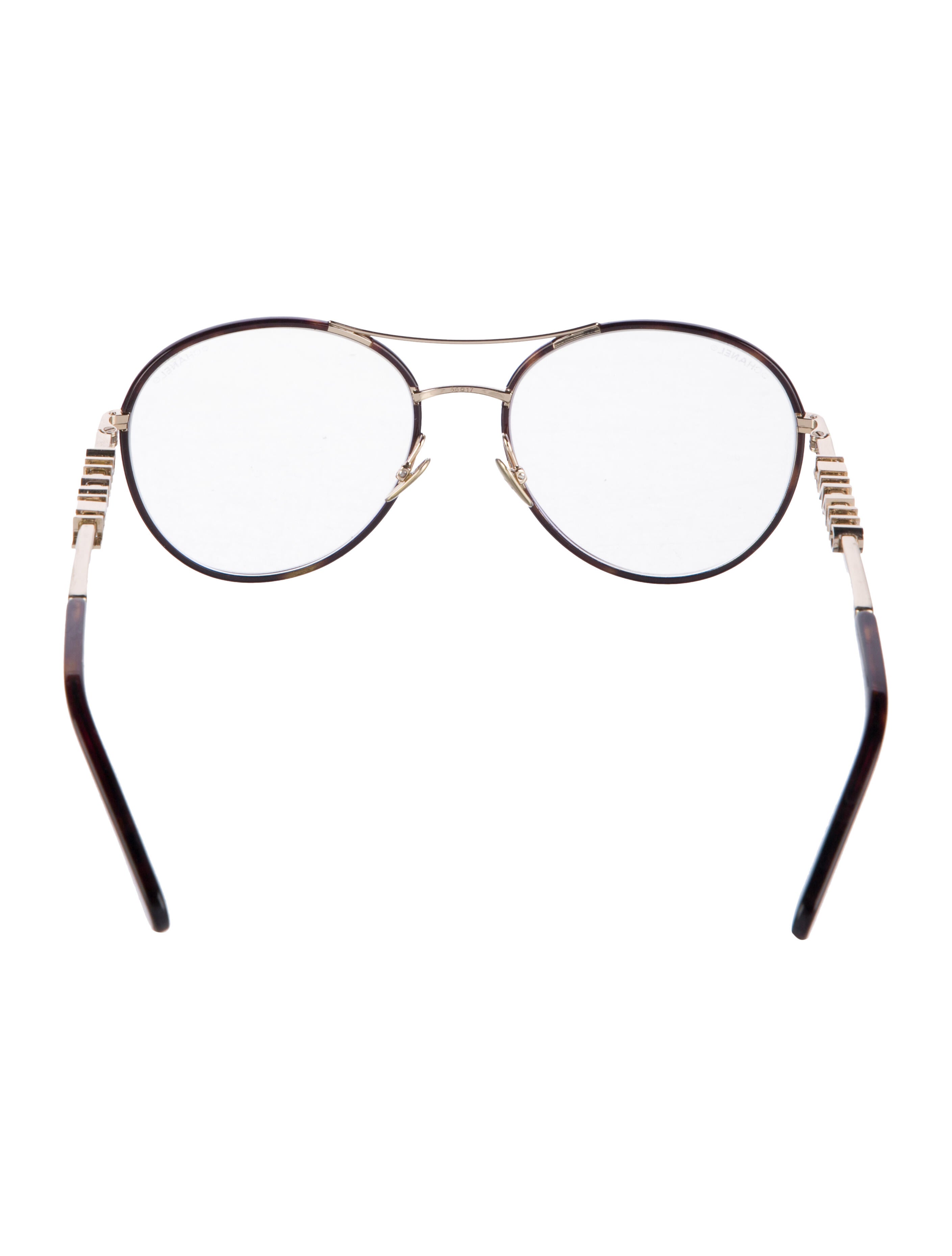 Chanel Interlocking CC Logo Round Eyeglasses