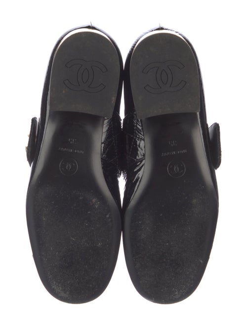 Chanel Interlocking CC Logo Leather Mary Jane Flats