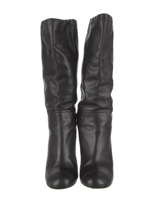 Chanel Interlocking CC Logo Leather Boots