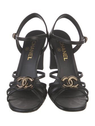 Chanel 2025 Interlocking CC Logo Slingback Sandals