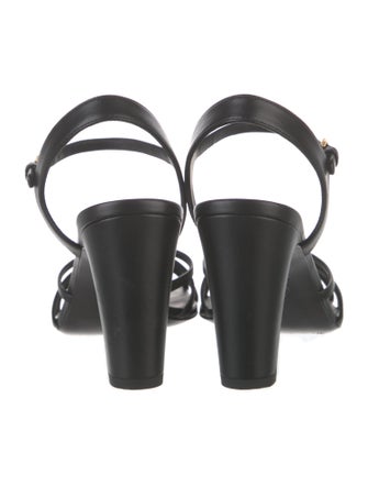 Chanel 2025 Interlocking CC Logo Slingback Sandals