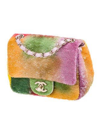 Chanel 2024 Classic Sequin Mini Square Flap Bag