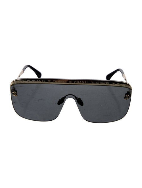 Chanel Interlocking CC Logo Shield Sunglasses