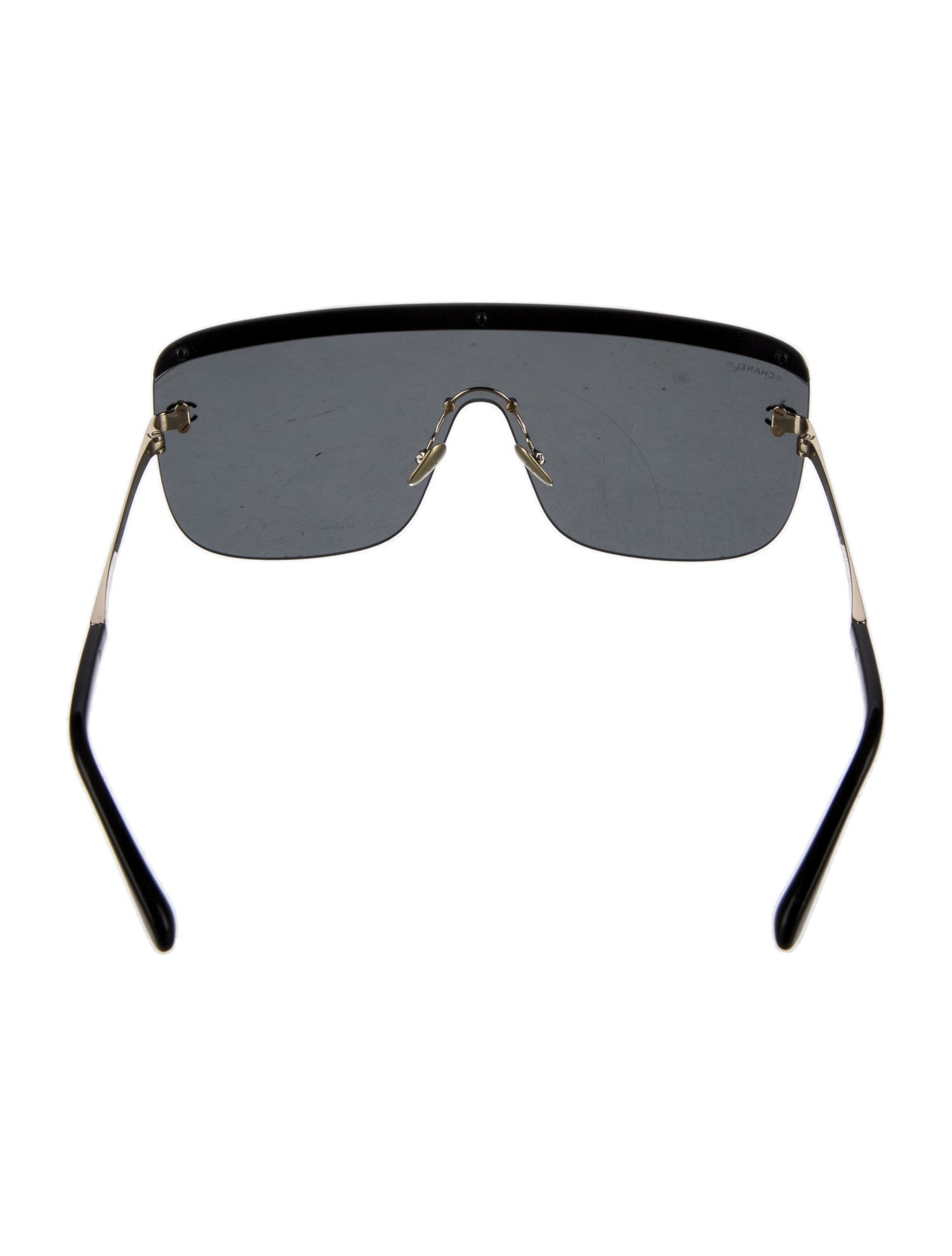 Chanel Interlocking CC Logo Shield Sunglasses