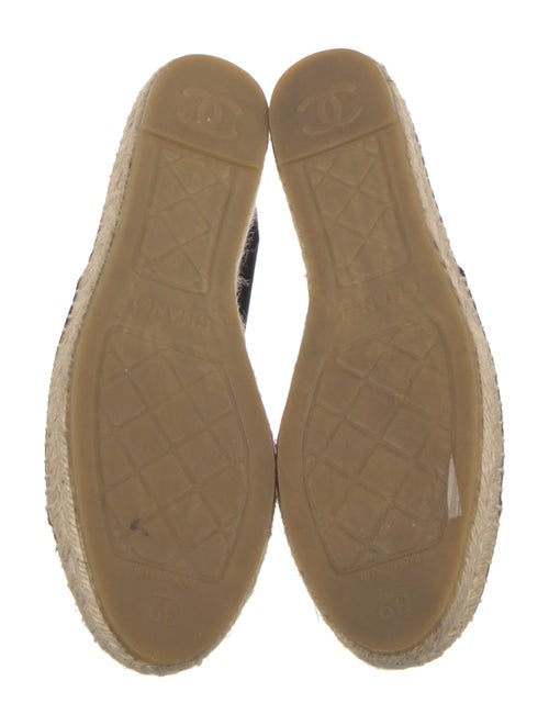 Chanel Interlocking CC Logo Leather Espadrilles