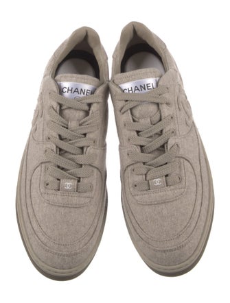 Chanel Interlocking CC Logo Wool Sneakers