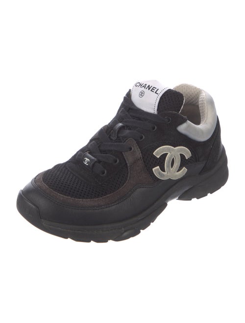 Chanel Interlocking CC Logo Calfskin Sneakers