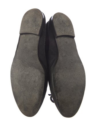 Chanel Interlocking CC Logo Suede Flats