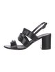 Chanel Interlocking CC Logo Leather Slingback Sandals