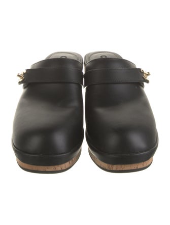 Chanel Interlocking CC Logo Leather Mules