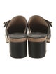 Chanel Interlocking CC Logo Leather Mules