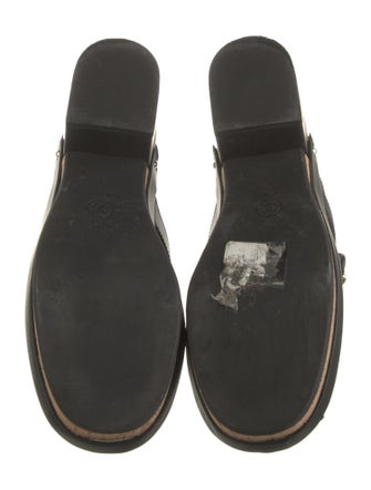 Chanel Interlocking CC Logo Leather Mules