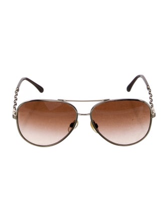 Chanel Interlocking CC Logo Aviator Sunglasses