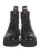 Chanel Interlocking CC Logo Leather Combat Boots