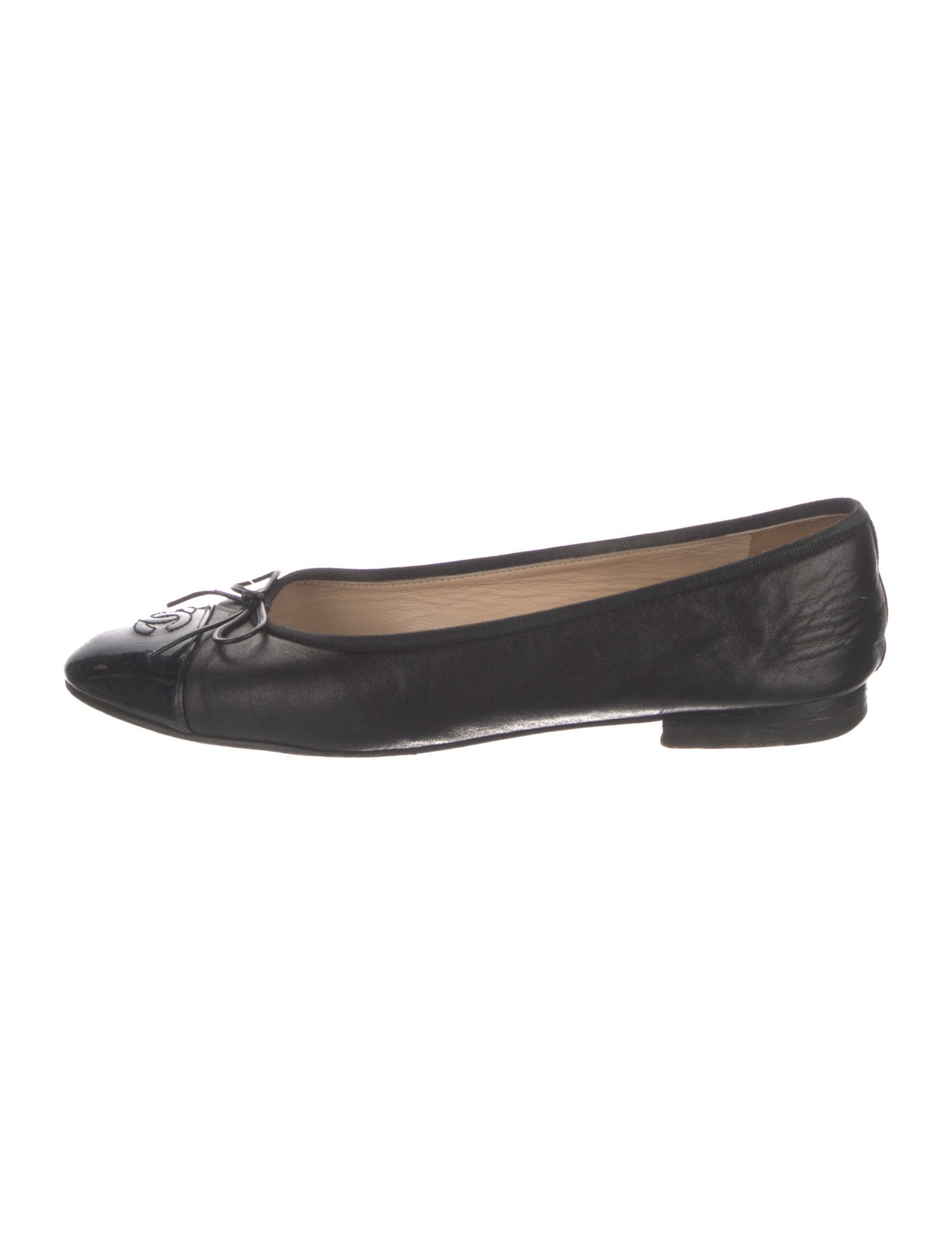 Chanel Vintage Interlocking CC Logo Ballet Flats
