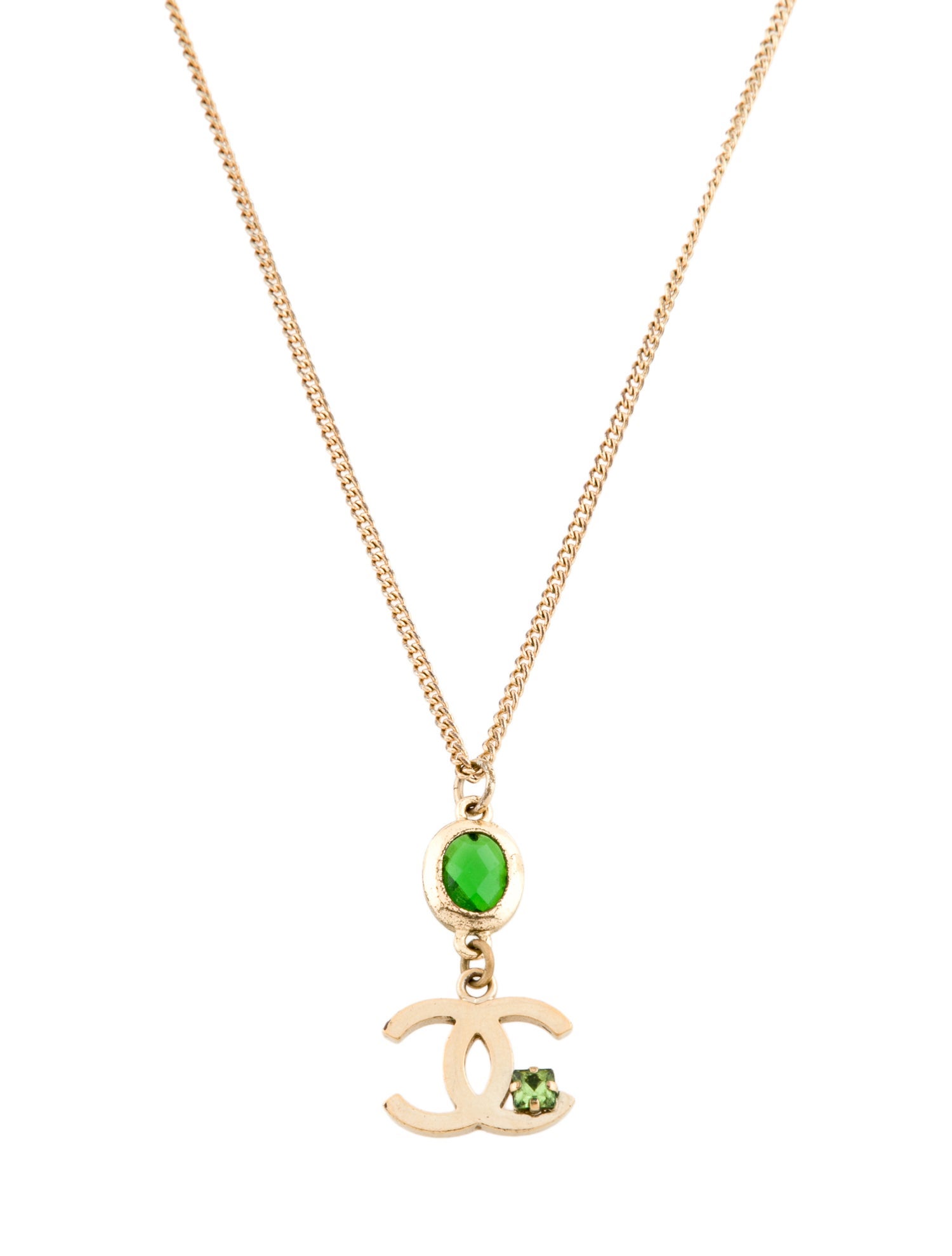 Chanel Strass CC Pendant Necklace