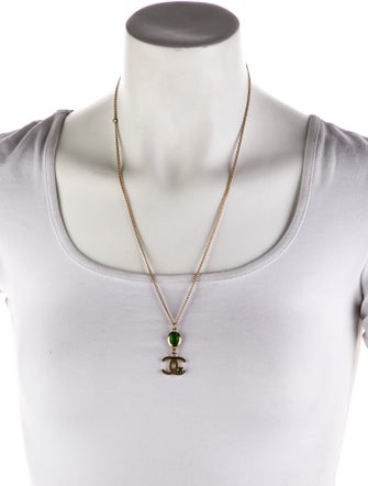 Chanel Strass CC Pendant Necklace