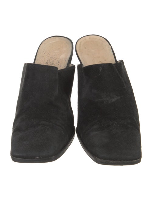 Chanel Interlocking CC Logo Suede Mules