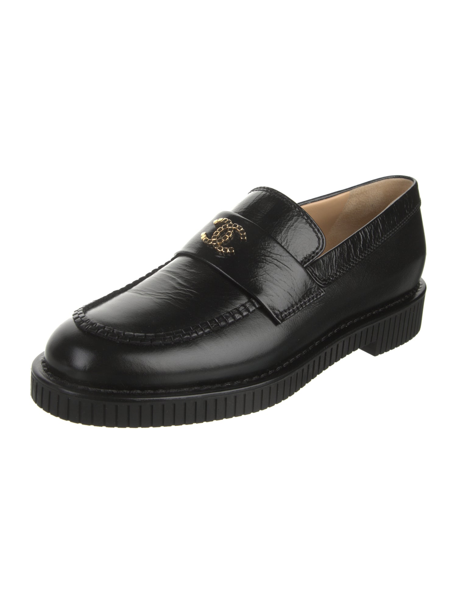 Chanel 2025 Interlocking CC Logo Loafers