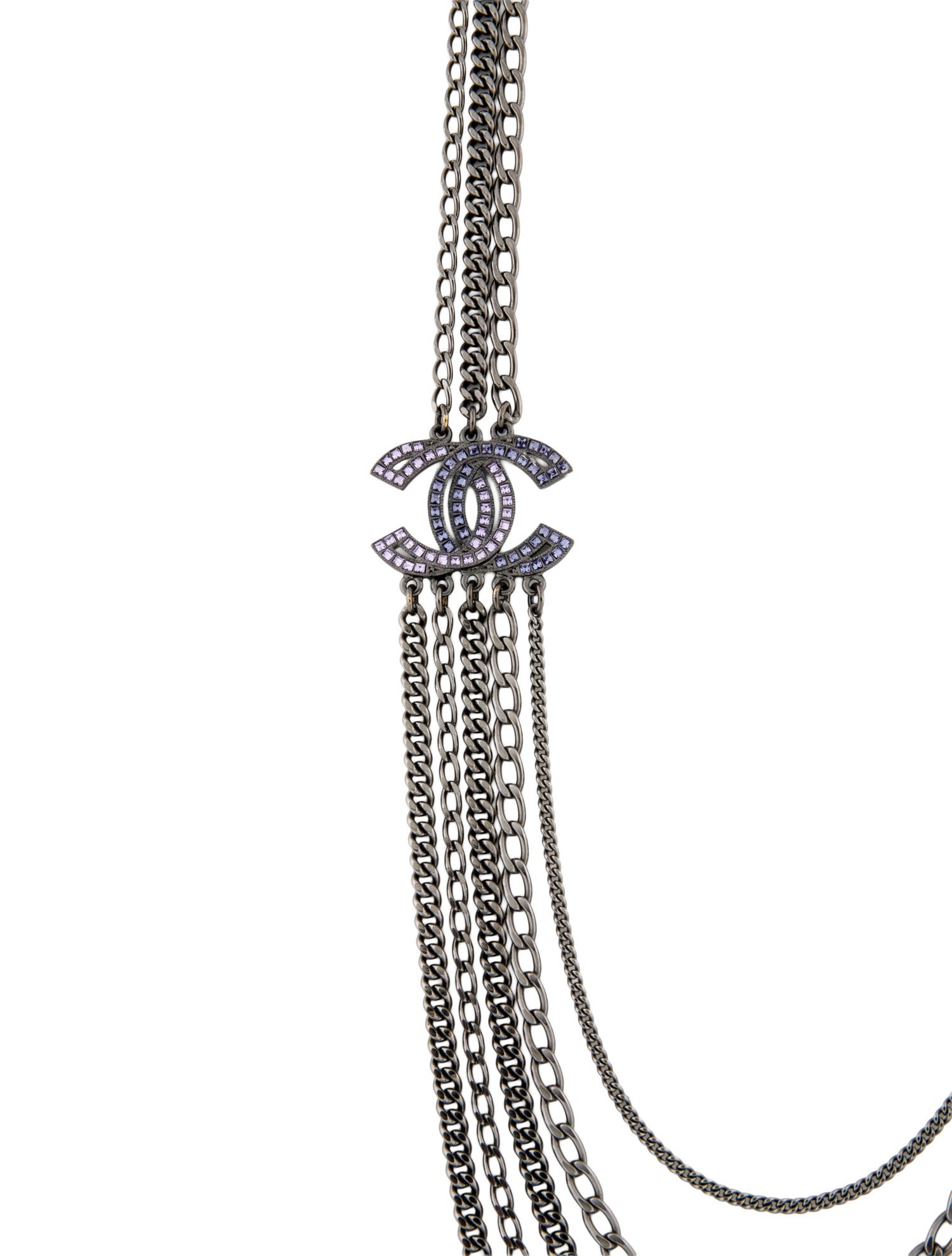 Chanel Strass CC Multistrand Necklace