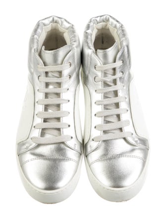 Chanel Interlocking CC Logo Leather Sneakers