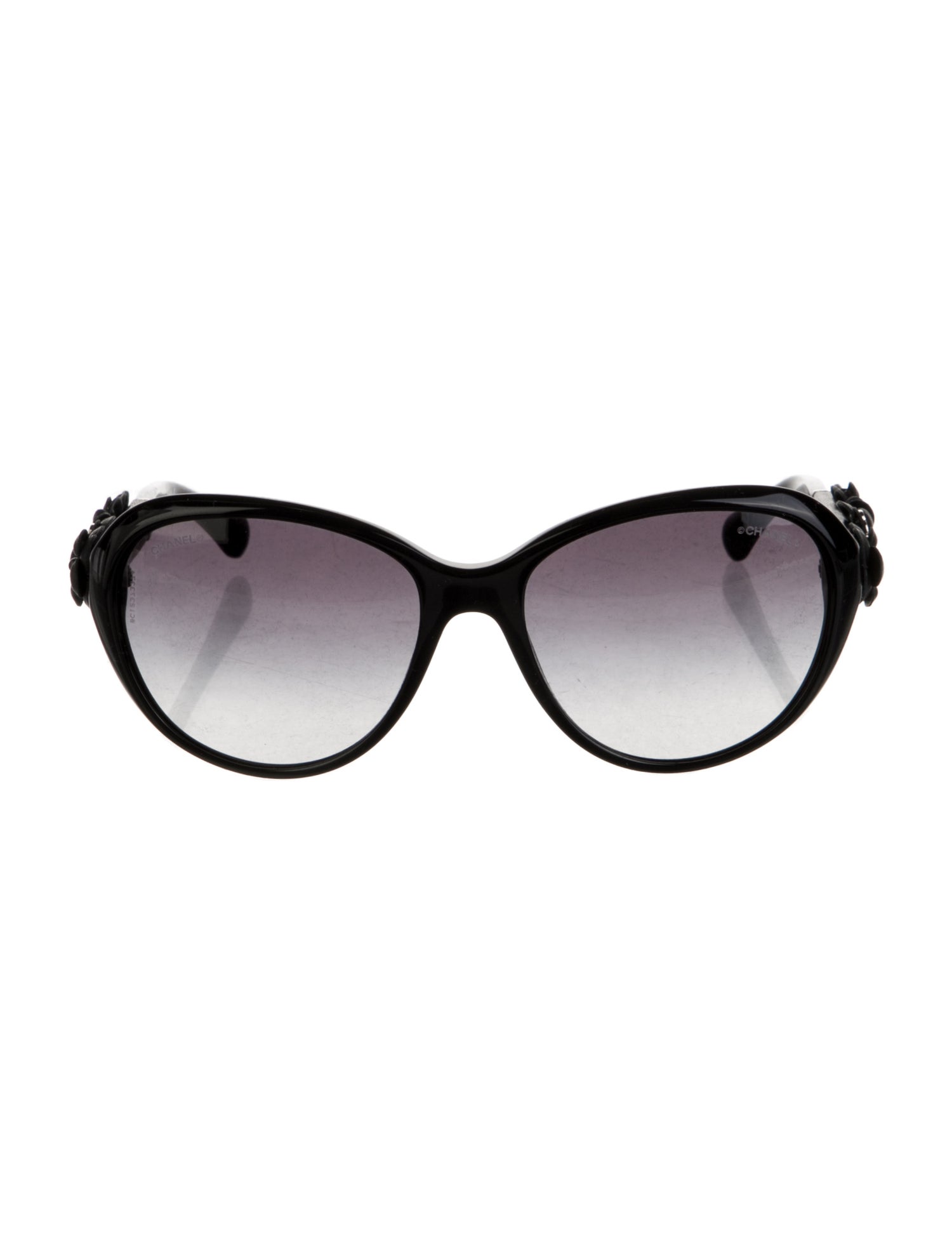 Chanel Camellia Accent Cat-Eye Sunglasses