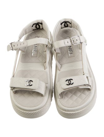 Chanel 2023 Interlocking CC Logo Sandals