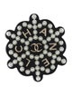 Chanel Coco Neige Faux Pearl CC Helm Brooch