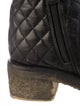 Chanel Interlocking CC Logo Leather Moto Boots