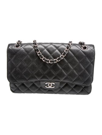 Chanel Quilted Caviar Jumbo Double Flap Bag