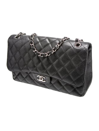 Chanel Quilted Caviar Jumbo Double Flap Bag