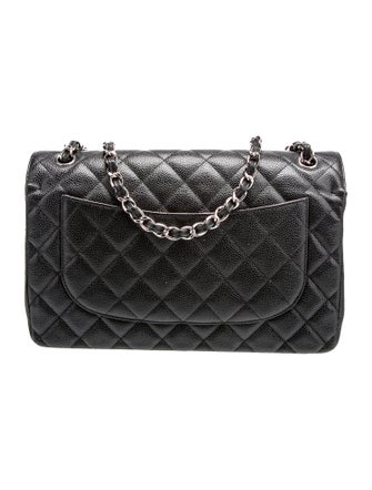 Chanel Quilted Caviar Jumbo Double Flap Bag