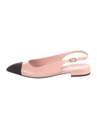 Chanel 2024 Interlocking CC Logo Slingback Flats